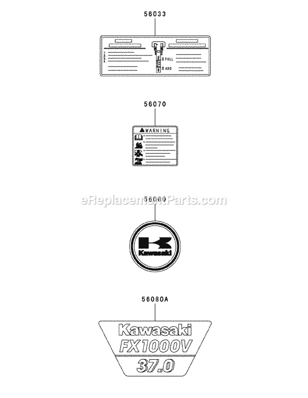 Fx1000v-As00 Label Diagram and Parts List for M72-KW 53AI8CTZ750 Cub Cadet Sprayer